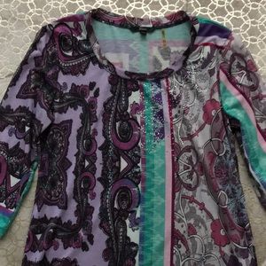 Kiara multicolored 3/4 sleeve length blouse